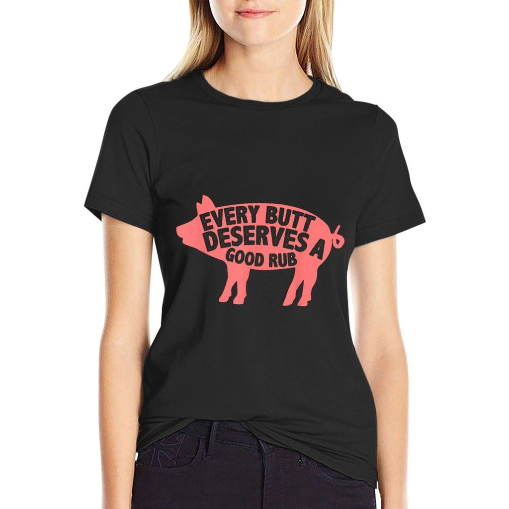 Funny Every Butt Deserves A Good Rub Gift Grill Master Men  Slim-fit Cut T-Shirt