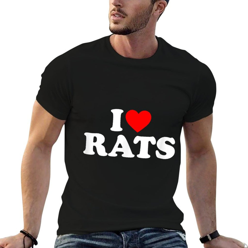 I Love Rats,I Heart Rats  Polyester Blend T-Shirt
