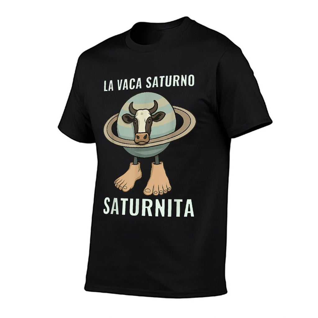 Saturnita Cow Planet Meme  Moisture-wicking T-Shirt