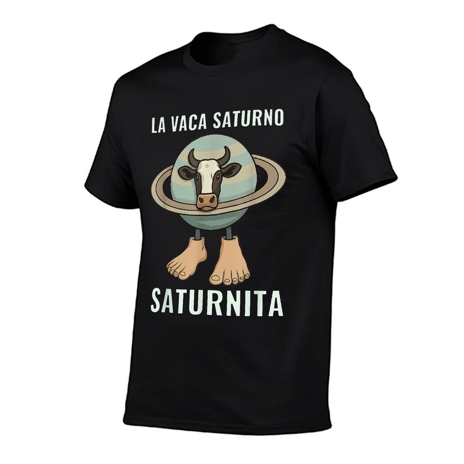 Saturnita Cow Planet Meme  Moisture-wicking T-Shirt