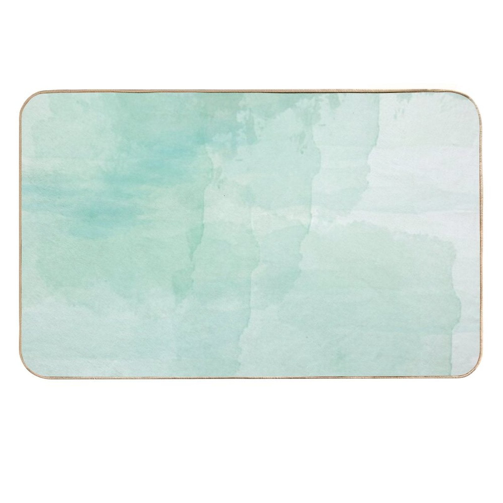 Abstract Turquoise Watercolor Background  Pet-Safe Bath Mat