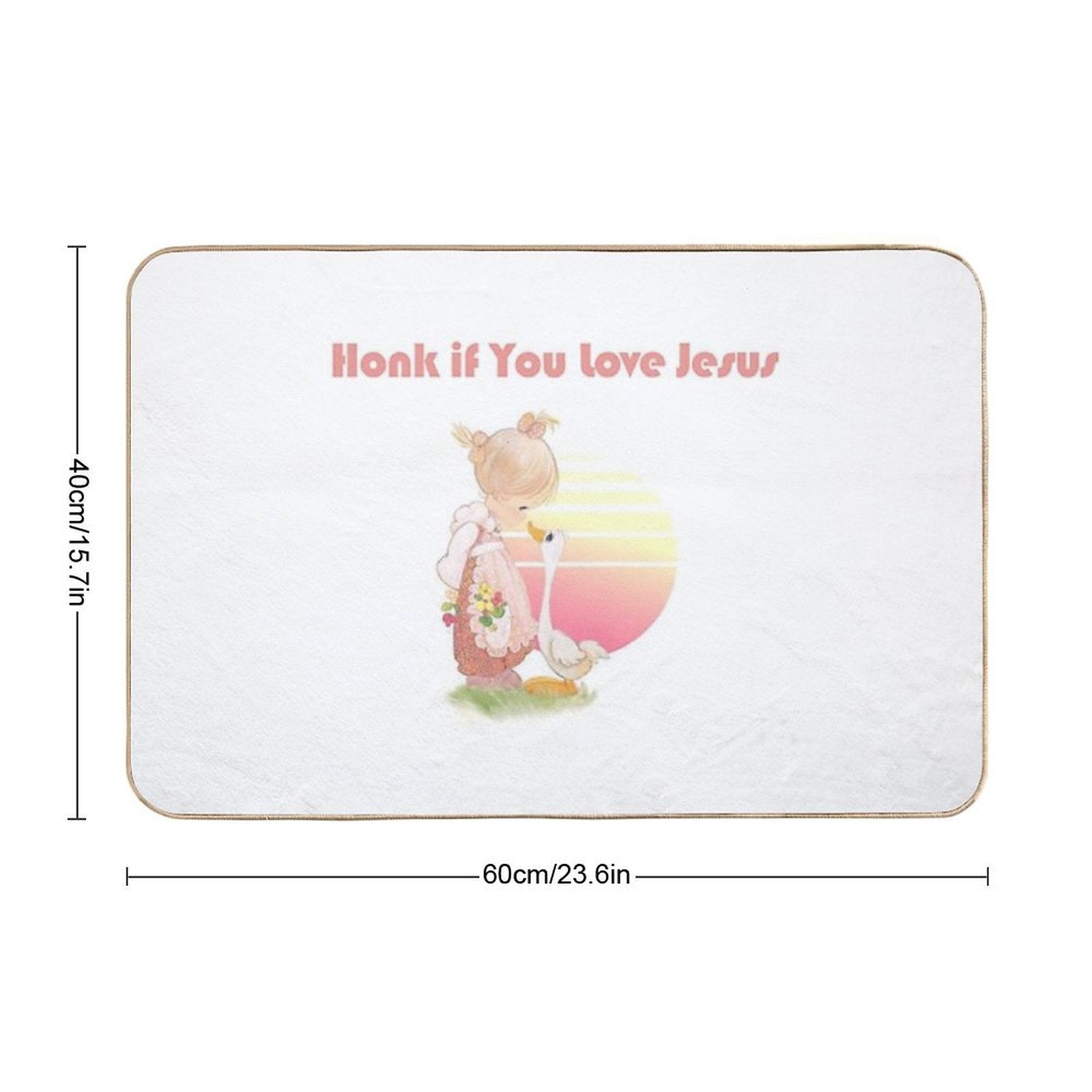 Honk If You Love Jesus  Easy Maintenance Bath Mat