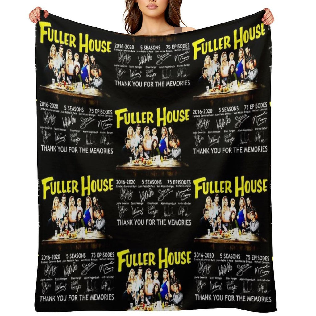 Fuller House All Cast Signed 2016-2020 5 Seasons Thank You for The Memories Eco-conscious Throw Blanket