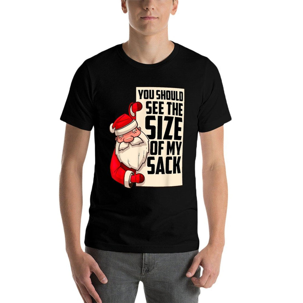 You Should See The Size Of My Sack Funny Santa Christmas  Quick-drying T-Shirt