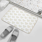 Sunny Yellow Heart Gingham Joy  Anti-Trip Bath Mat