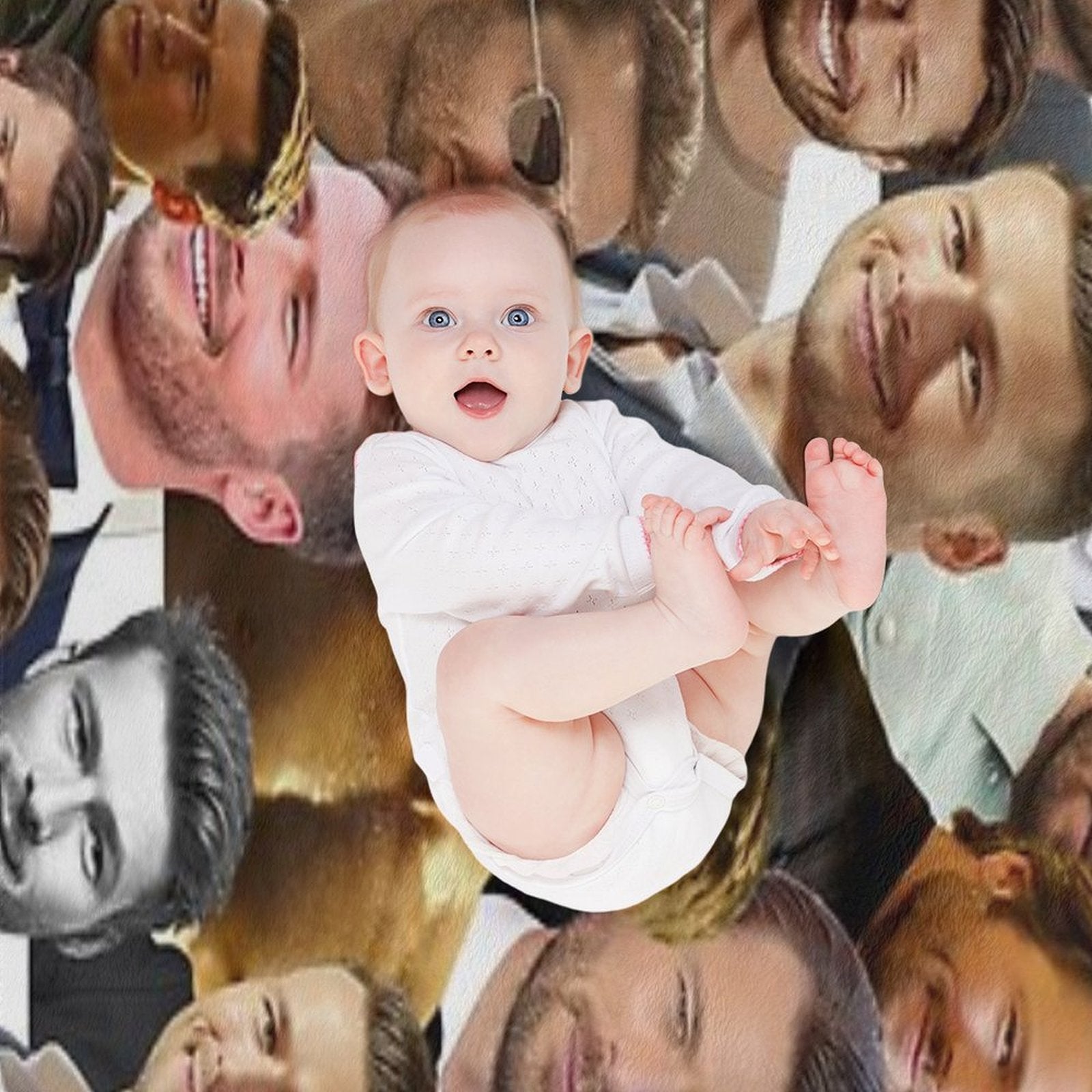 Glen Powell Photo Collage Compact Throw Blanket