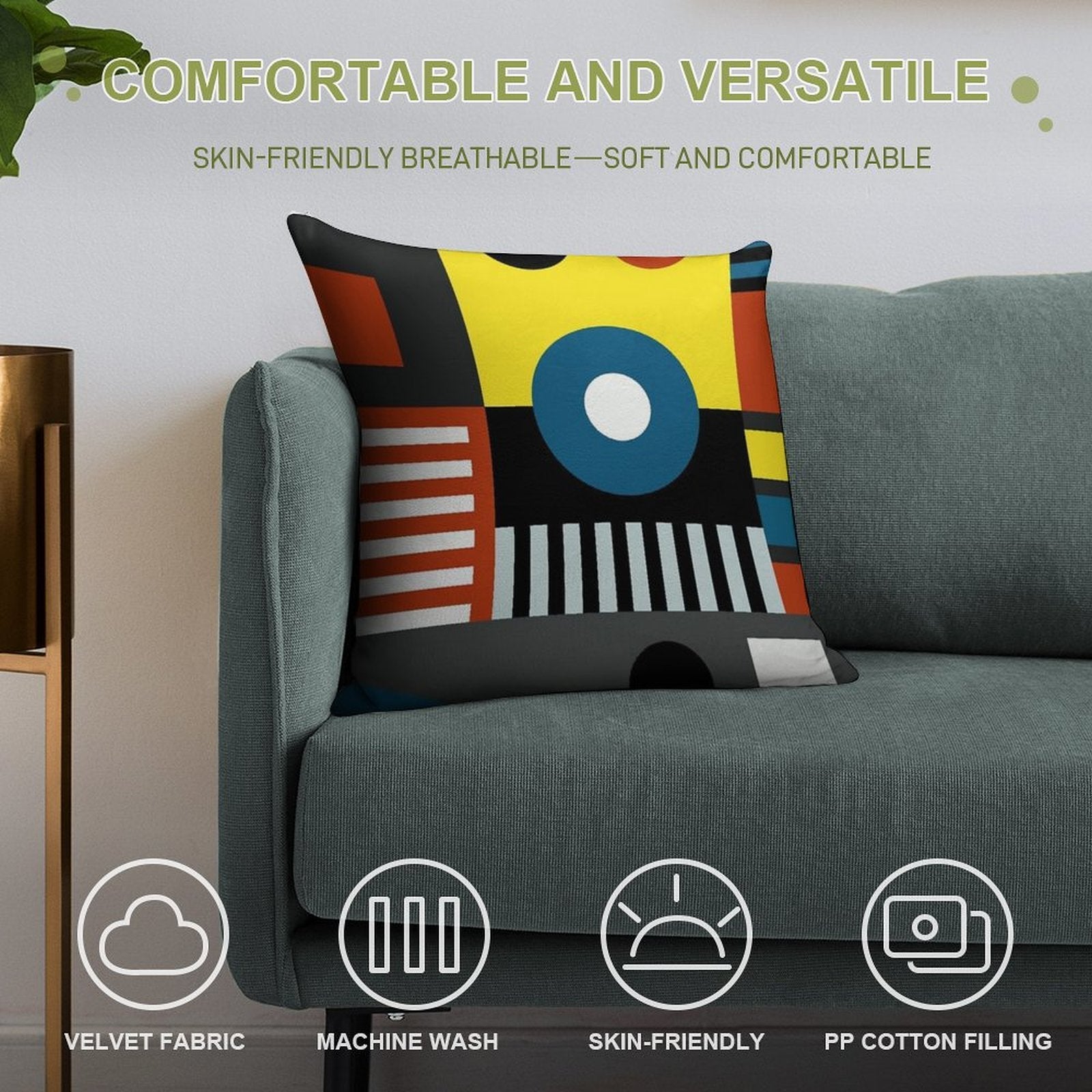 SPEECH AT THE BAUHAUS Soft Easy Maintenance Throw Pillow