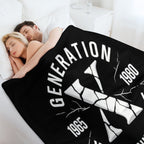 Generation X We Don't Care  Funny Gen-X Men Women Sustainable Throw Blanket
