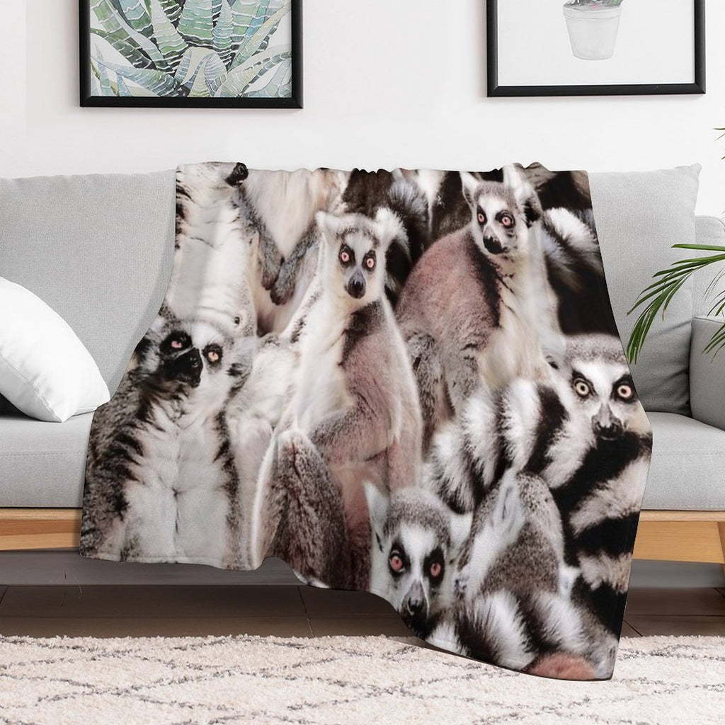 Lemurs Anti-pilling Throw Blanket