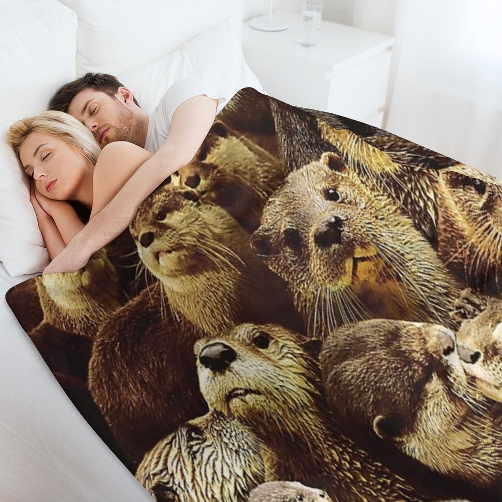 Otters Gift-ready Throw Blanket