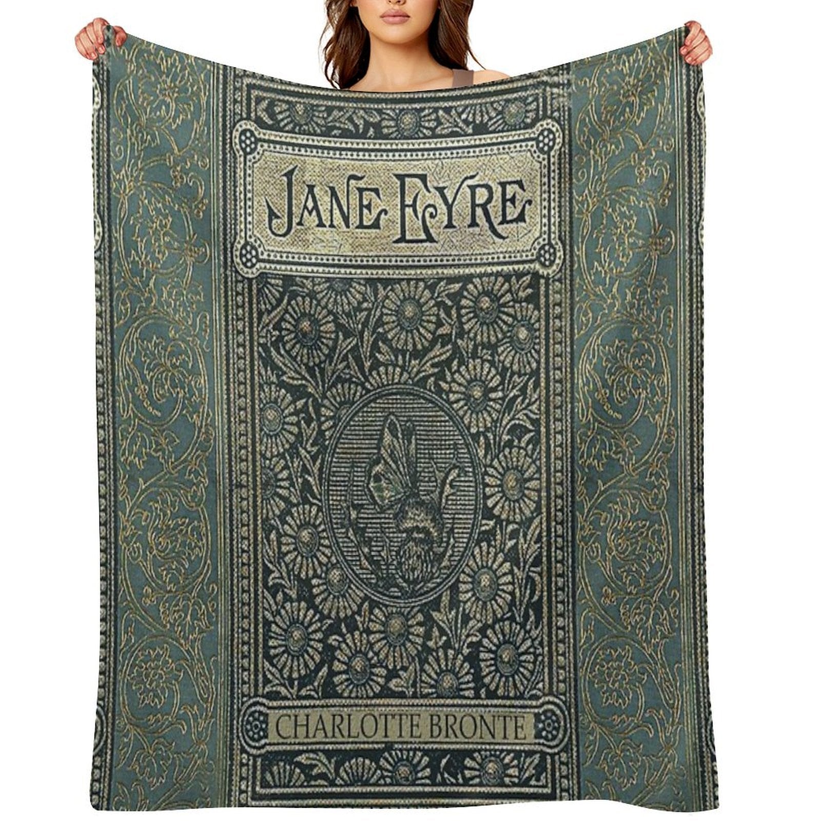 Jane Eyre Old Book Cover Design Comfort Throw Blanket