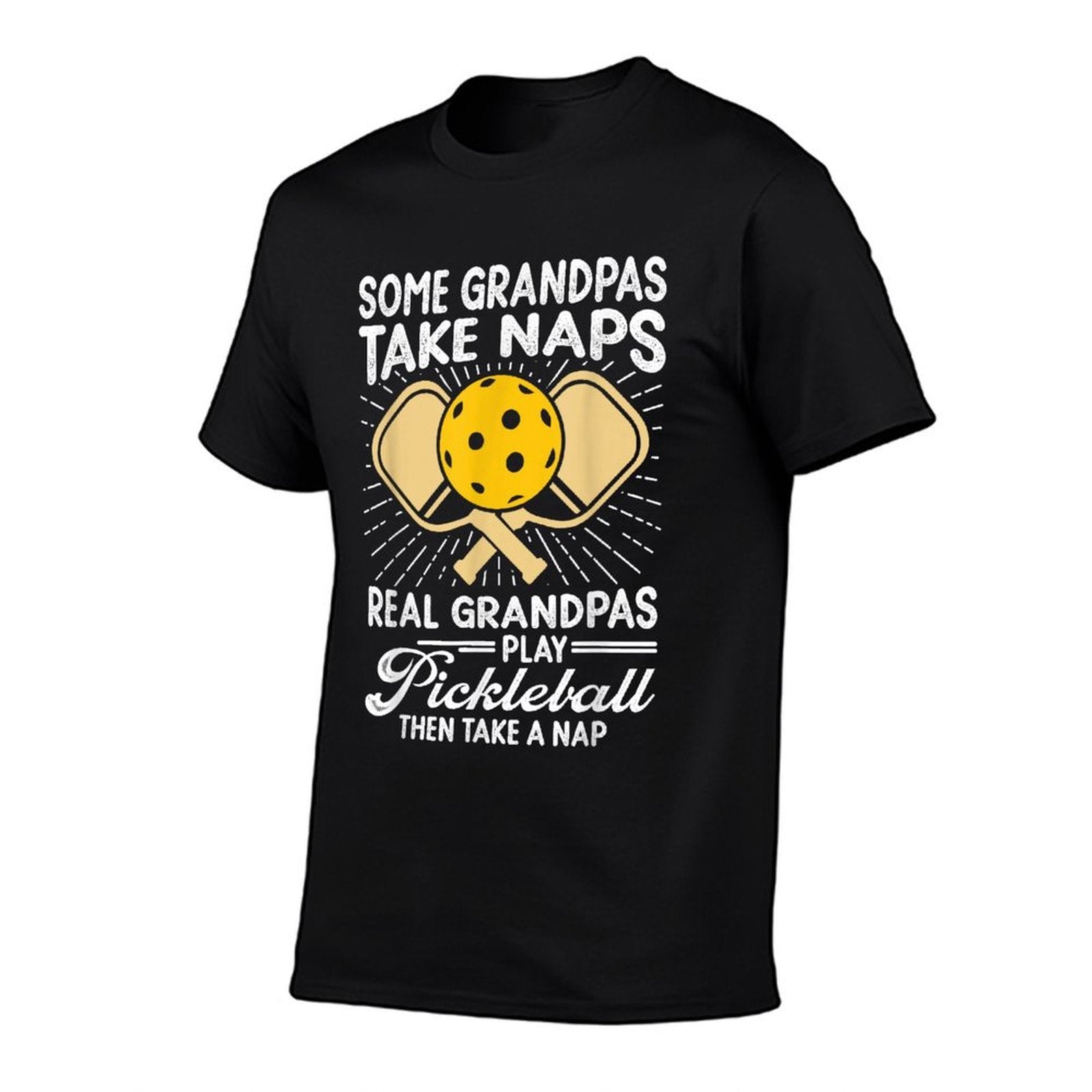 Funny Pickleball Design For Men Grandpa Pickleball Player  Cotton T-Shirt