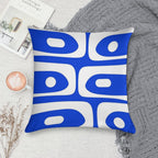 Mid Century Modern Royal Blue Piquet Bold Minimal Abstract Soft Ultra-Soft Texture Throw Pillow