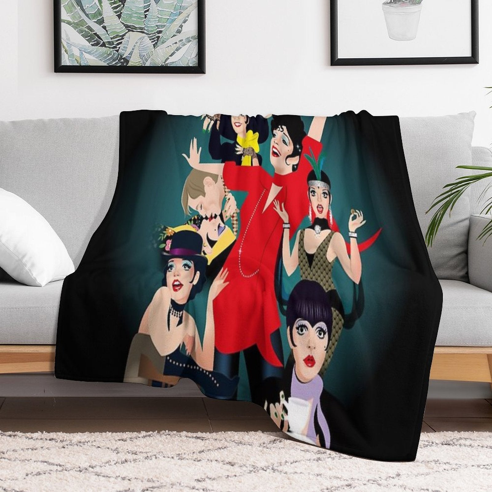 Liza with A Z Machine-washable Throw Blanket