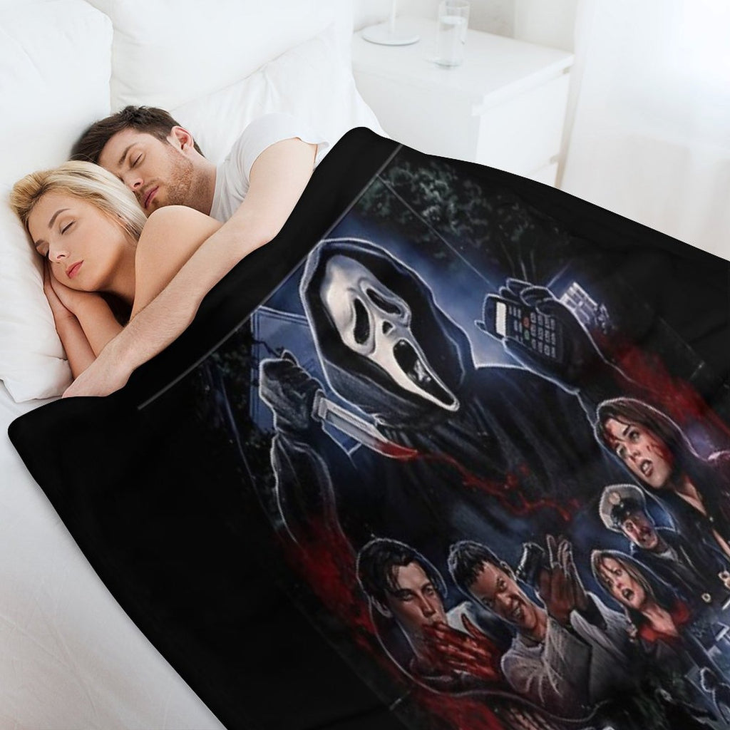 Scream Horror Movie Artwork Poster Premium Throw Blanket