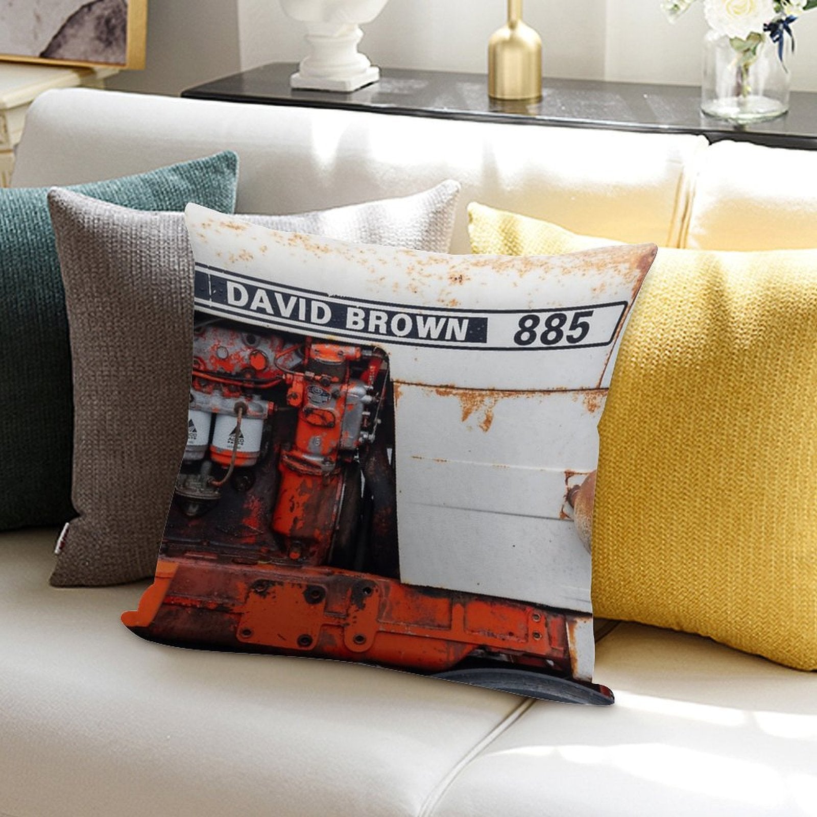 Vintage David Brown 885 Soft Decorative Cover Throw Pillow