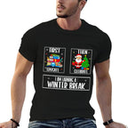 First Educate Then Celebrate Winter Break Christmas Teacher  Durable T-Shirt
