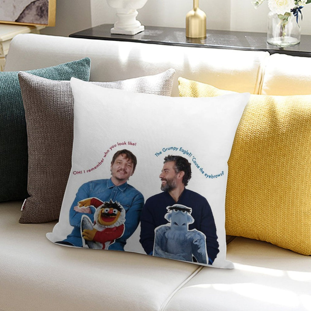 Muppets Pedro Pascal And Oscar Isaac Are Friendship Goals Soft Decorative Cover Throw Pillow