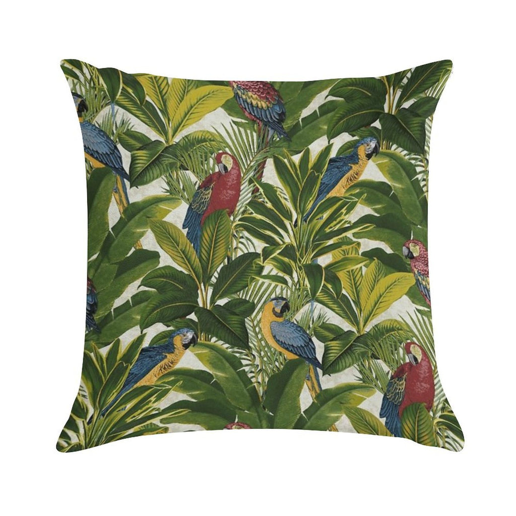 Jungle Parrot Pattern Soft Skin-Friendly Throw Pillow