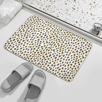 Brown Dalmatian Spots (brownwhite) Durable Bath Mat