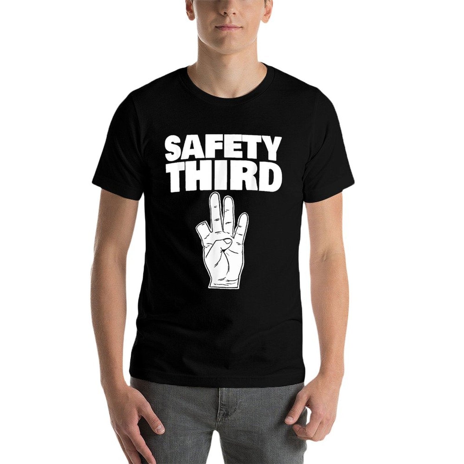 Safety Third Funny Missing Finger Safety Third  Durable T-Shirt