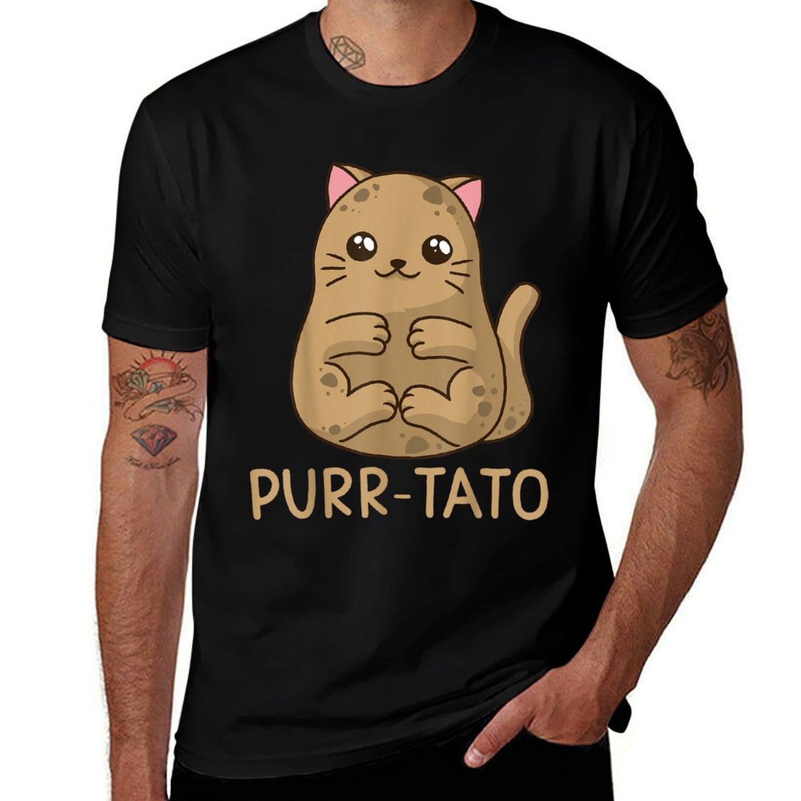Purrtato Cat Potato Cat Lover Idaho Potatoes  Eco-friendly Material T-Shirt