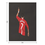 Cristiano Ronaldo MUFC Durable Throw Blanket