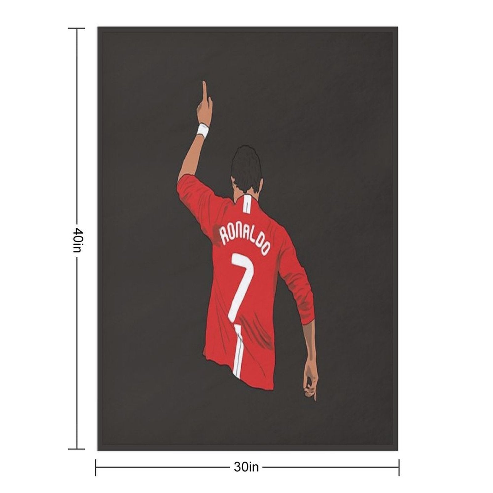 Cristiano Ronaldo MUFC Durable Throw Blanket