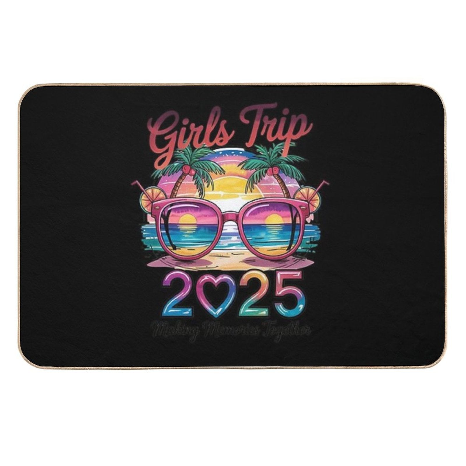 Girls Trip 2025 Making Memories Together Vacation  Easy Maintenance Bath Mat