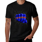 Cape Verde Cape Verdean Fist Gift  Polyester Blend T-Shirt