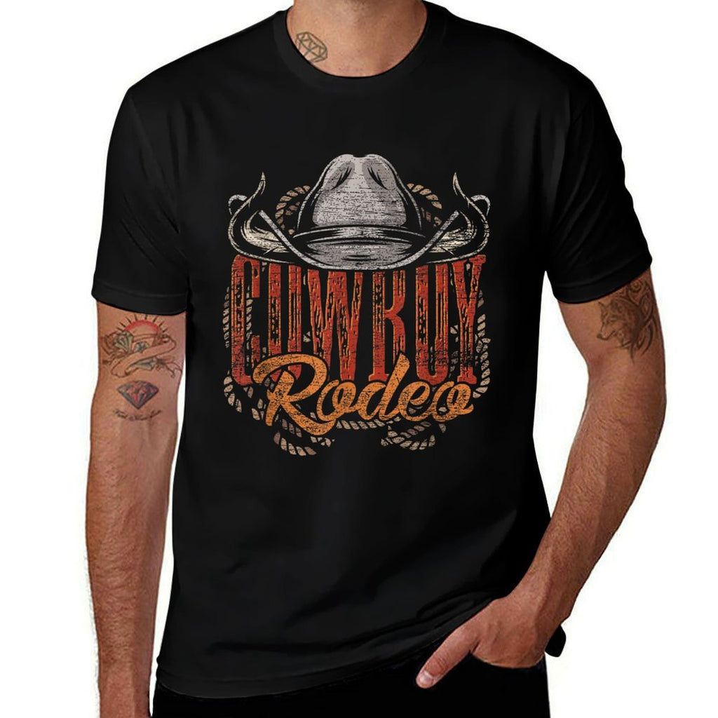 Cowboy Rodeo Western Texan Gift Country Bull Riding Cowboy  Tagless Design T-Shirt