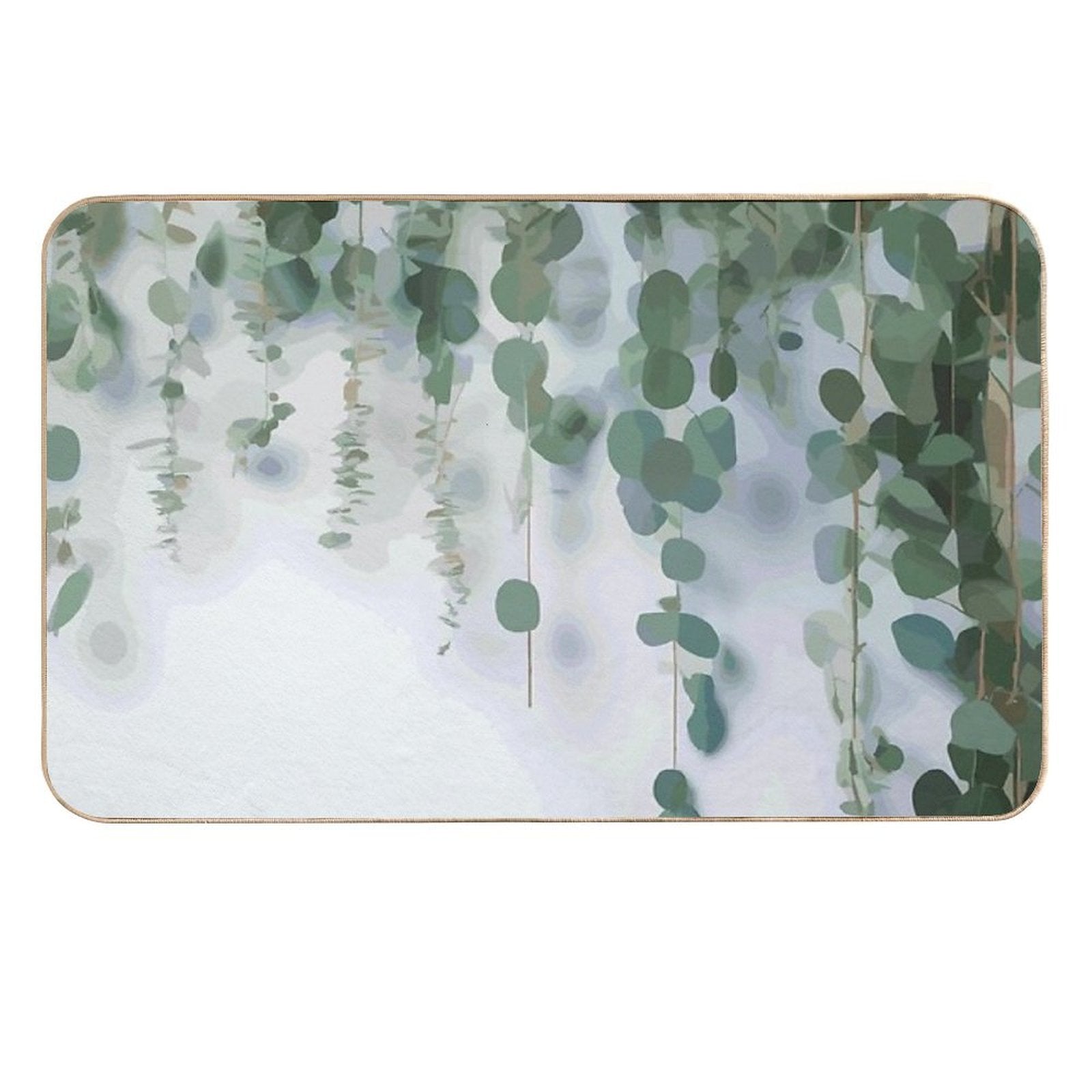 Eucalyptus Leaves And Branches  Absorbent Bath Mat