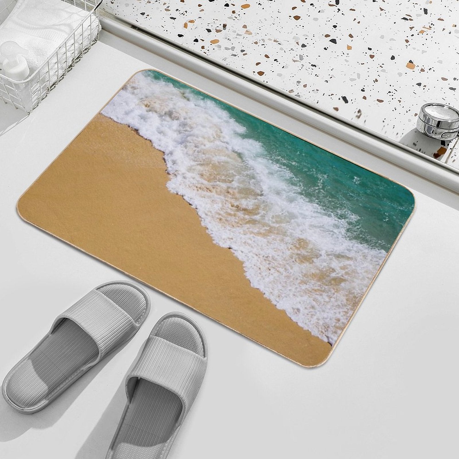 Crashing Waves Bath Mat  Anti-Trip Bath Mat