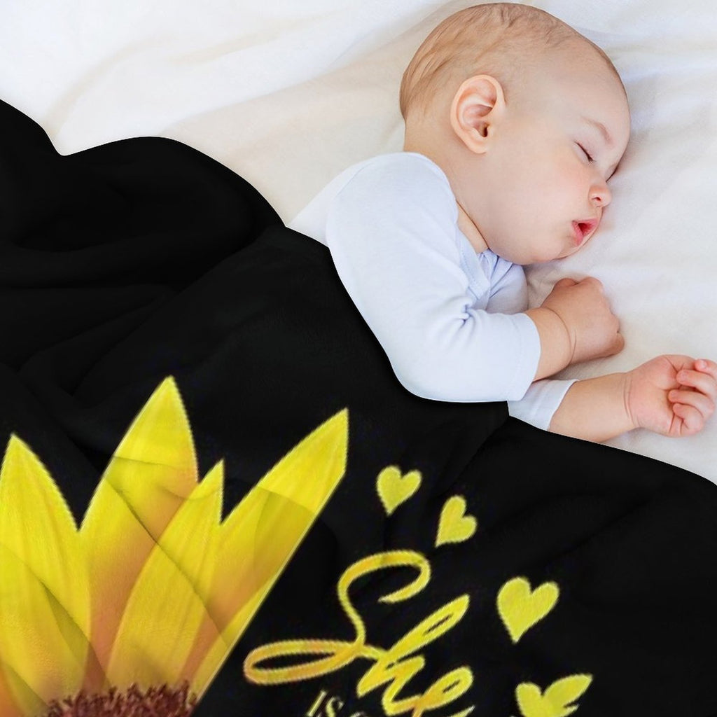 Sunflower Christian Bible Verse Proverbs 31 Travel-friendly Throw Blanket