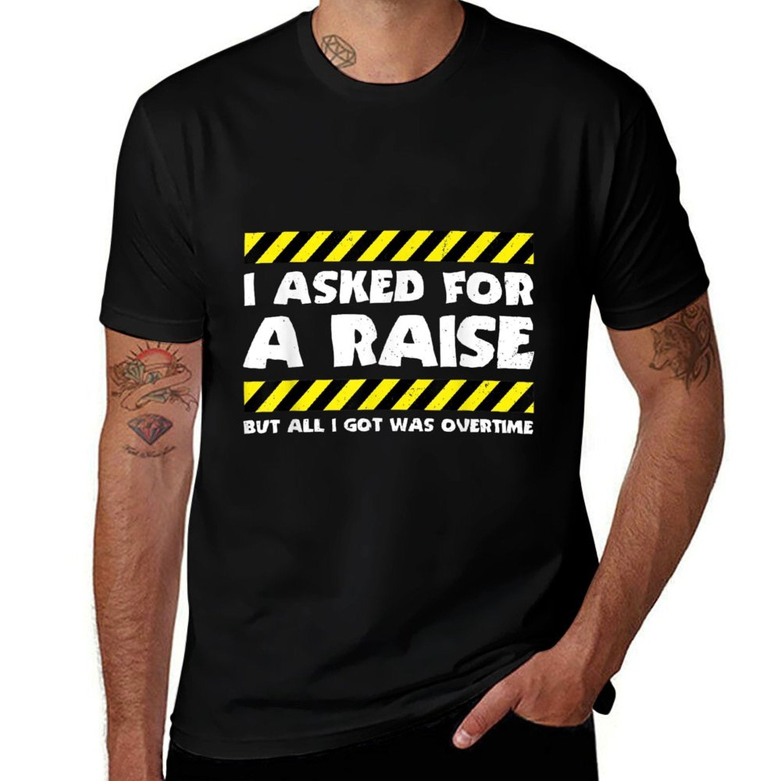 Funny Work Meme - Working Overtime - Funny Factory Worker  Heathered Texture T-Shirt