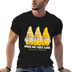 Osteosarcoma Awareness Month Yellow Ribbon Gnomies Support  Easy-care T-Shirt