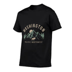 Washington PNW Moose Pacific Northwest Souvenir Pride  Cotton T-Shirt