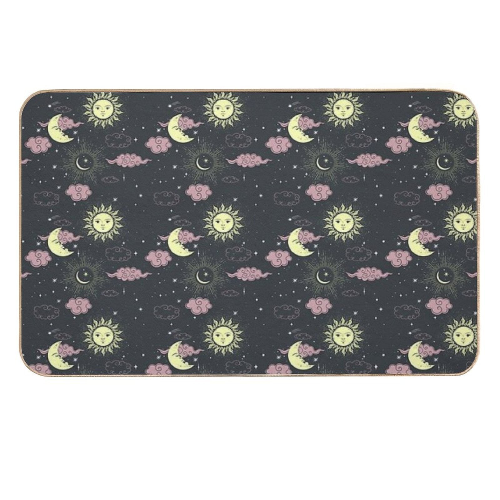 Stars Sun And Moon Durable Bath Mat