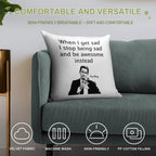 When Barney Gets Sad Soft Easy Maintenance Throw Pillow