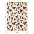 North American Finches Plush Throw Blanket
