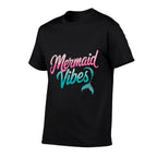 Mermaid Vibes Birthday Party Mermaid Squad  Polyester Blend T-Shirt