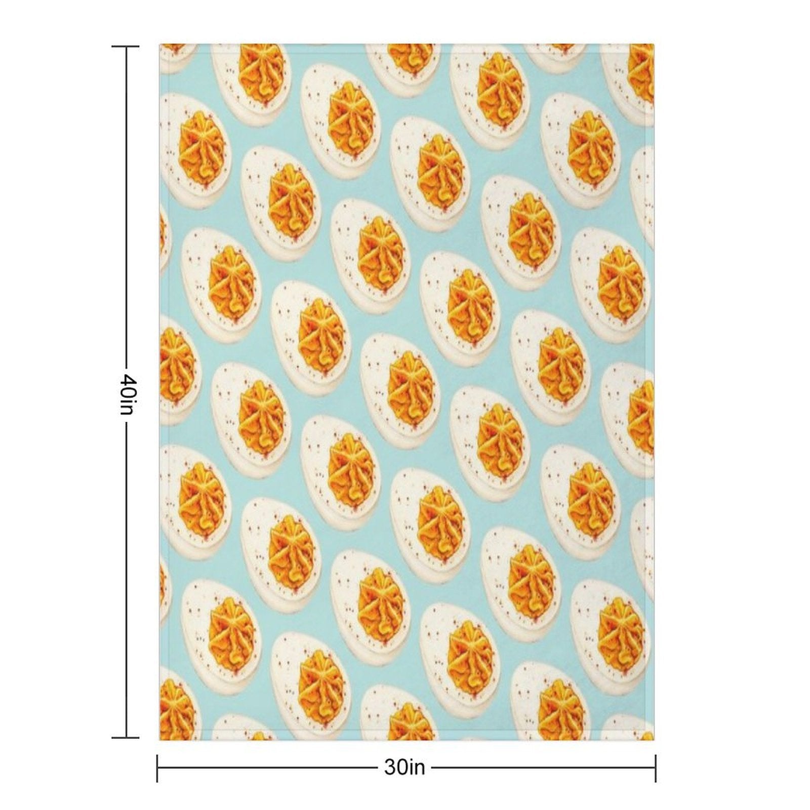 Deviled Egg Pattern - Blue Travel-friendly Throw Blanket