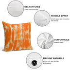 Orange Paint Brush Soft High-Density Material Throw Pillow