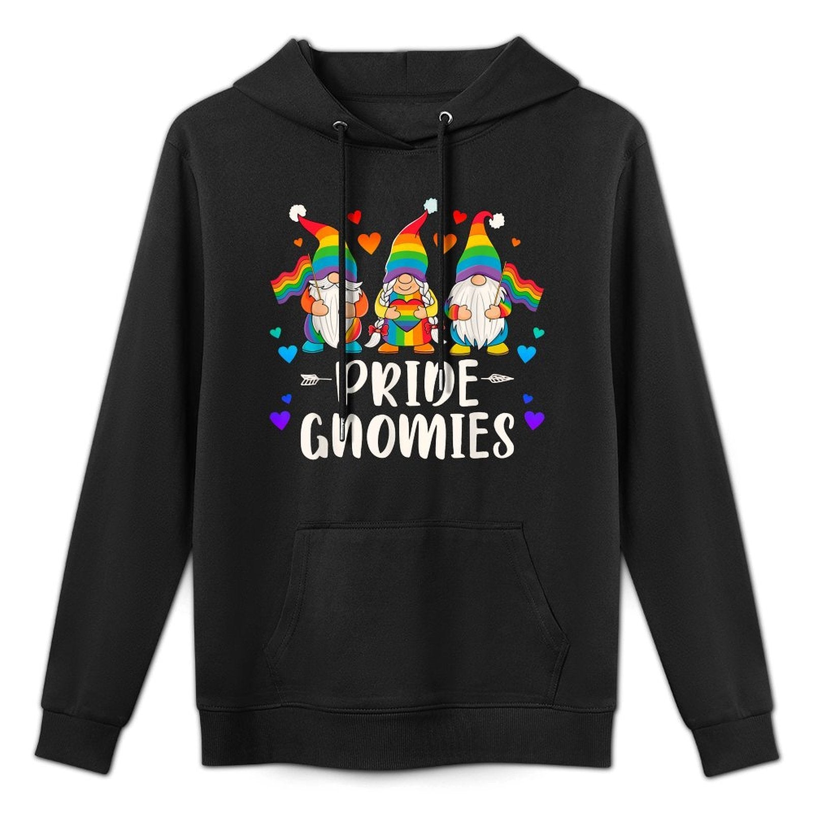 Pride Gnomies, LGBT Pride, Rainbow Colors Cotton-Polyester Blend Hoodie