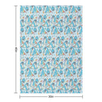 Dodogama Party Pattern (Pastel Blue) Eco-conscious Throw Blanket