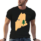 Original Maine State Gift Northern New England Dirigo  Cotton T-Shirt