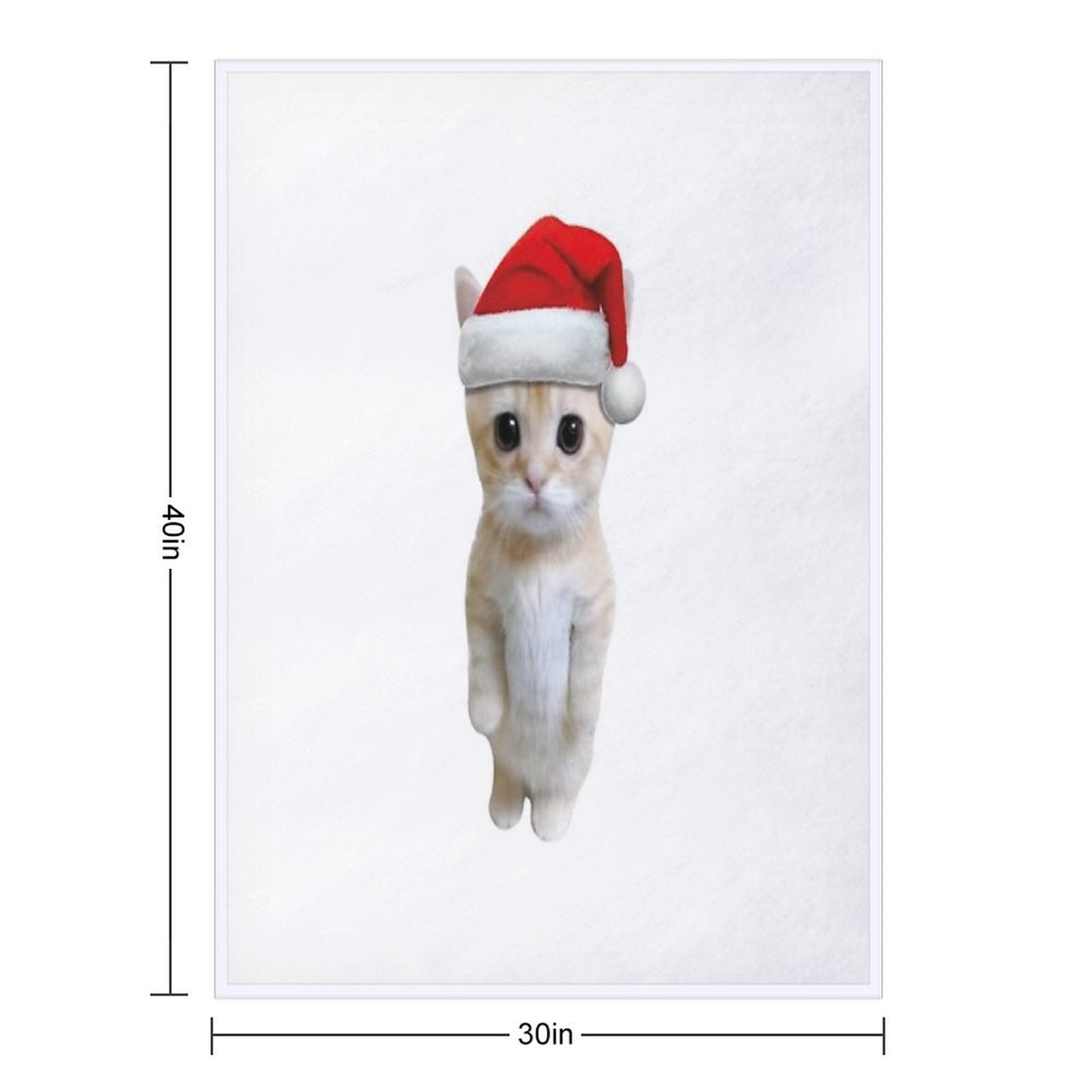 Christmas El Gato Cat Compact Throw Blanket