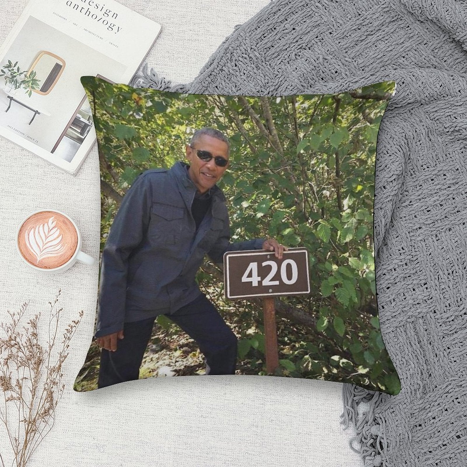 Obeezy 420 Soft Durable Construction Throw Pillow