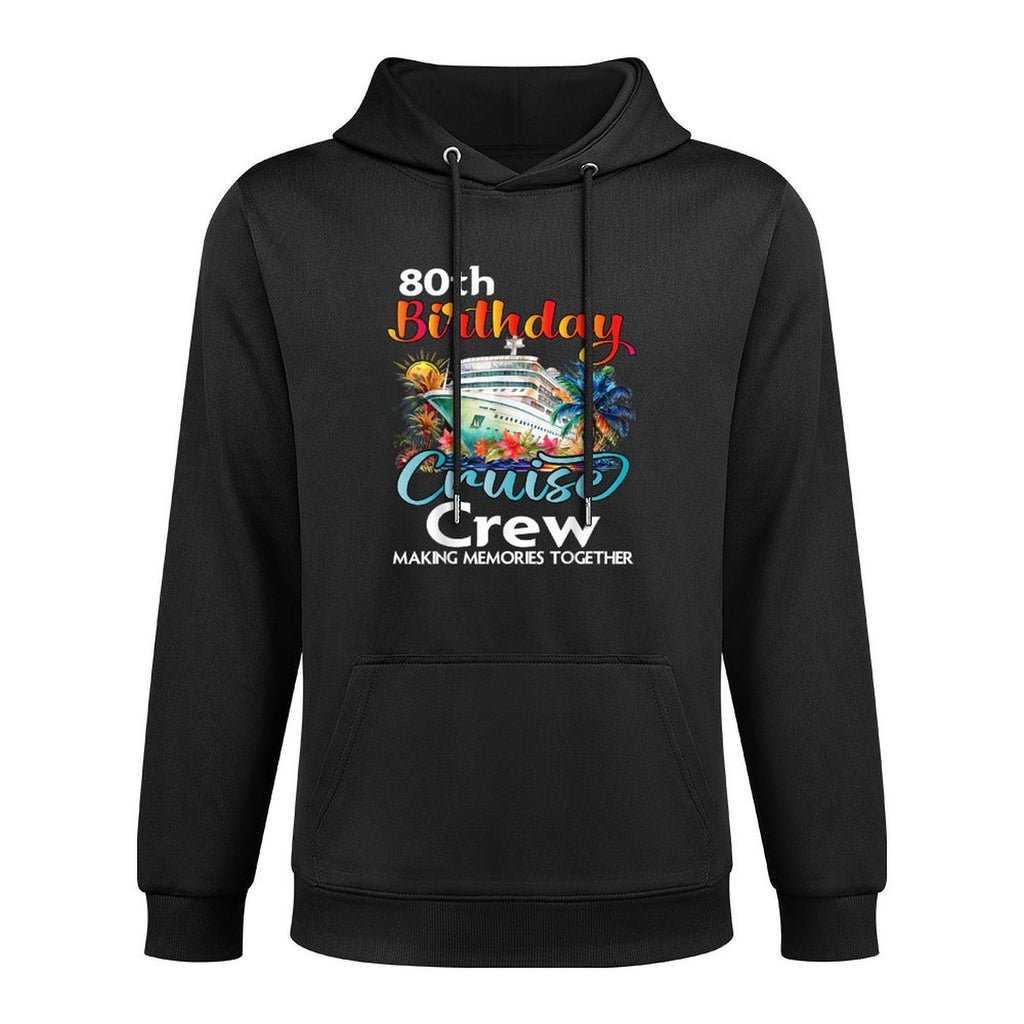 80th Birthday Cruise Crew Friends Family Vacation Matching Casual Wear Hoodie