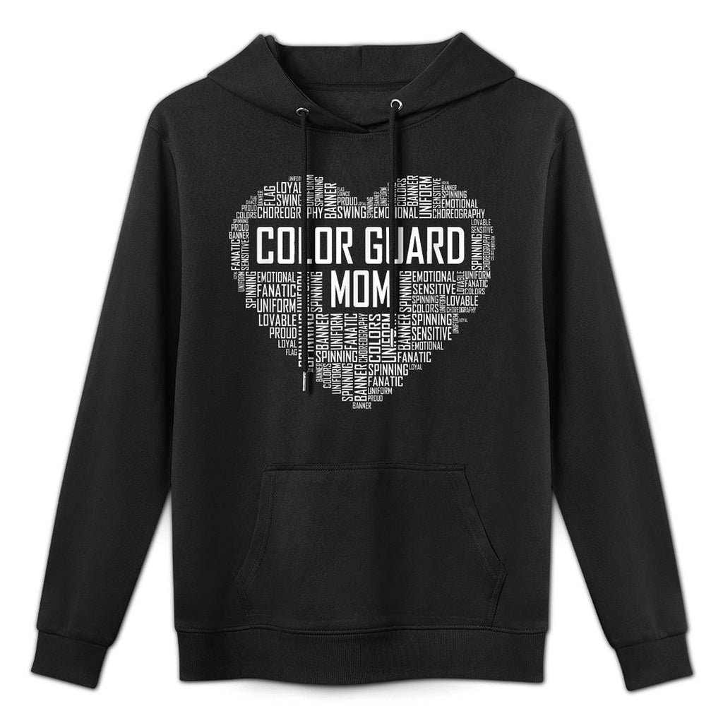 Cute Color Guard Mom Gift Colorguard Marching Band Kangaroo Pocket Hoodie